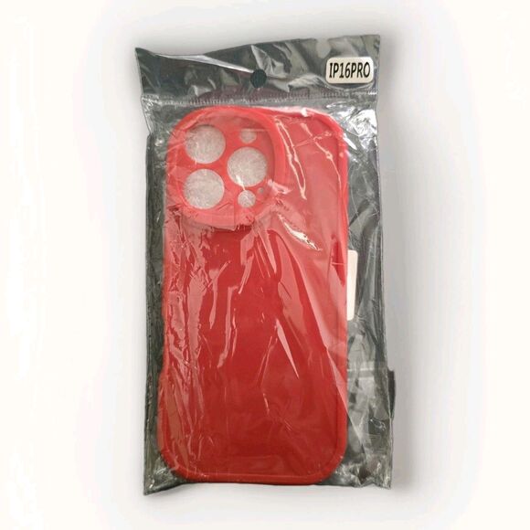 iPhone 16 Pro Case Red Flexible Hard Plastic - Picture 1 of 3